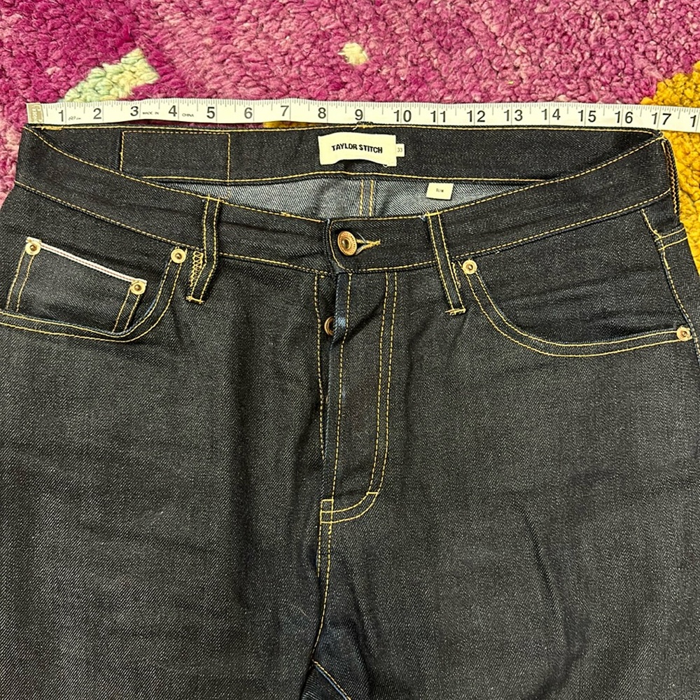 Taylor Stitch The Slim Jean in Kurabo Slub Selvedge Denim, size 33